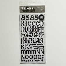 American Crafts Jewelry Box Black Chipboard Thickers Alphabet Stickers