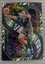 24-25 Panini Select - Premier Level Cam Johnson Zebra Prizm Minor Surface Issues