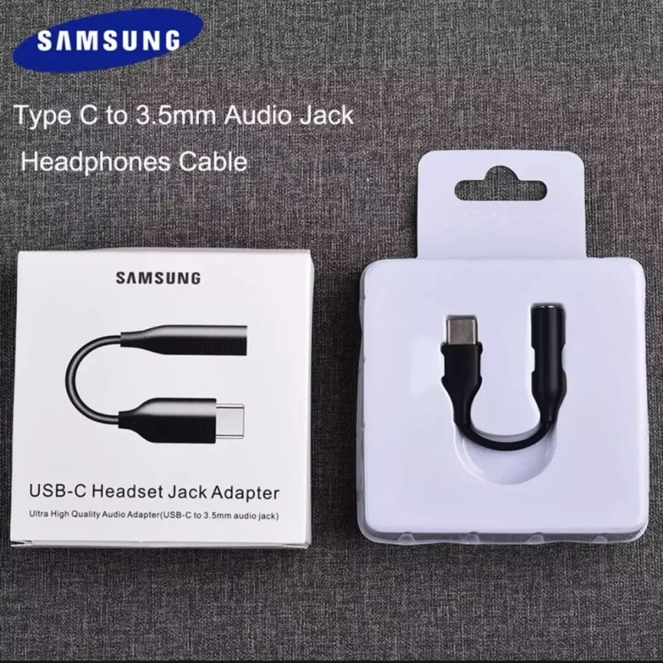 New Oem Samsung USB-C Type C Adapter Port to 3.5MM Aux Audio Adapter Cable - Image 2 of 4