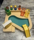 Vintage 1986 Fisher Price Little People Swimming Pool #2526