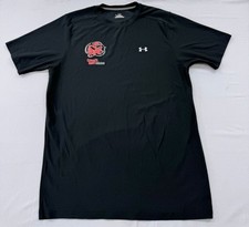 Under Armour Men's HeatGear Compression Black T-Shirt M Polyester Short Sleeve