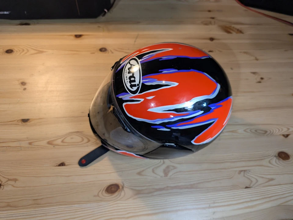 Vintage Arai Signet/s Motorcycle Helmet Medium 7 - 7 1/8 Inch Bold Graphics 57cm - Image 4 of 4