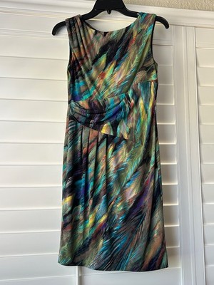 Calvin Klein Dress Size 2 Sleeveless Round Neck  multi color