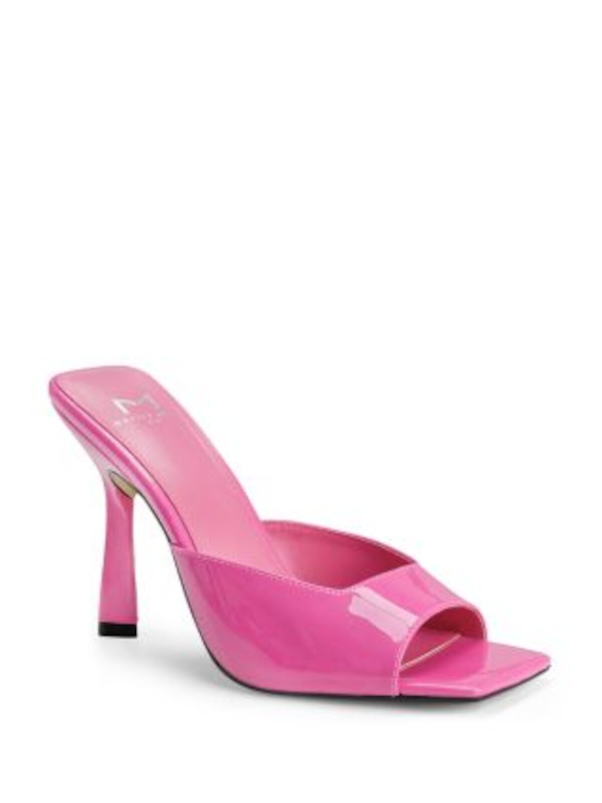 MARC FISHER LTD Womens Pink Baber Slip On Leather Heeled Sandal 10 M