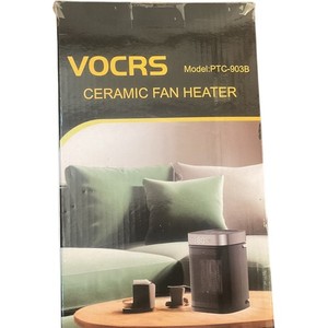 Ceramic Fan Heater 1500W Portable Space Heater Indoor Timer VOCRS PTC-903B