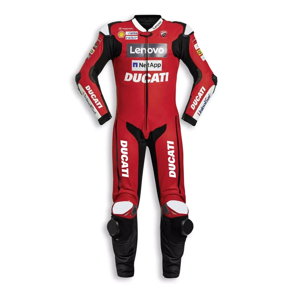 Ducati combinaison moto homme cuir armure protection renforcée tenue sport CE - Photo 1/3