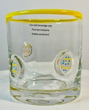 Anthropologie Icon Easter Themed design Juice Glasses 17” hand blown