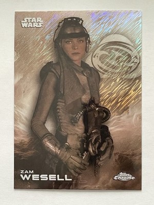 2025 Star Wars Chrome - Zam Wesell - Black and White Shimmer - Mint!