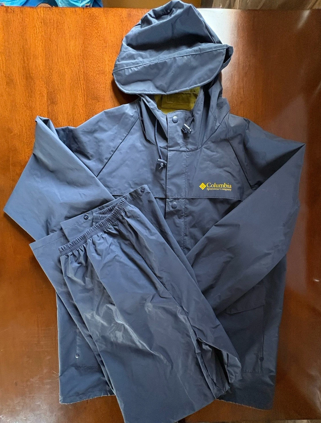 Vintage Columbia PVC Rain Jacket & Pants Set - Mens Medium Storm Waterproof Blue
Opens in a new wind