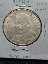 1970 Austria 25 Schilling - Franz Lehar - 80% Silver