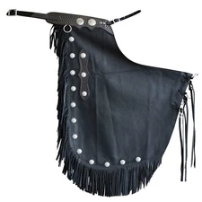 HILASON Bull Riding Chinks Handcrafted Working Genuine Leather Brown | Handmade