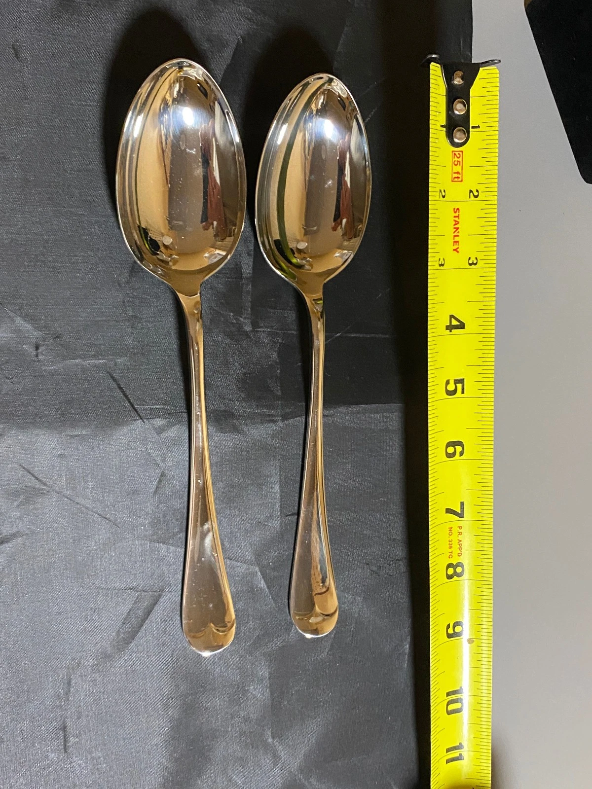 2 Gentry ENGLISH TIP Stainless Steel Sheffield England Serving Spoons