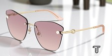 JIMMY CHOO JC4004HB 300668 Pale Gold Brown Grad Violet 59 mm Women's Sunglasses