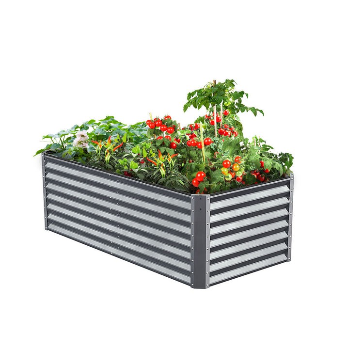 САДОВАЯ КЛУМБА SAVANA С ОЦИНКОВАННЫМ ПОДЪЕМОМ, 72L×36W× 24H - ТИТАНОВО-СЕРАЯ