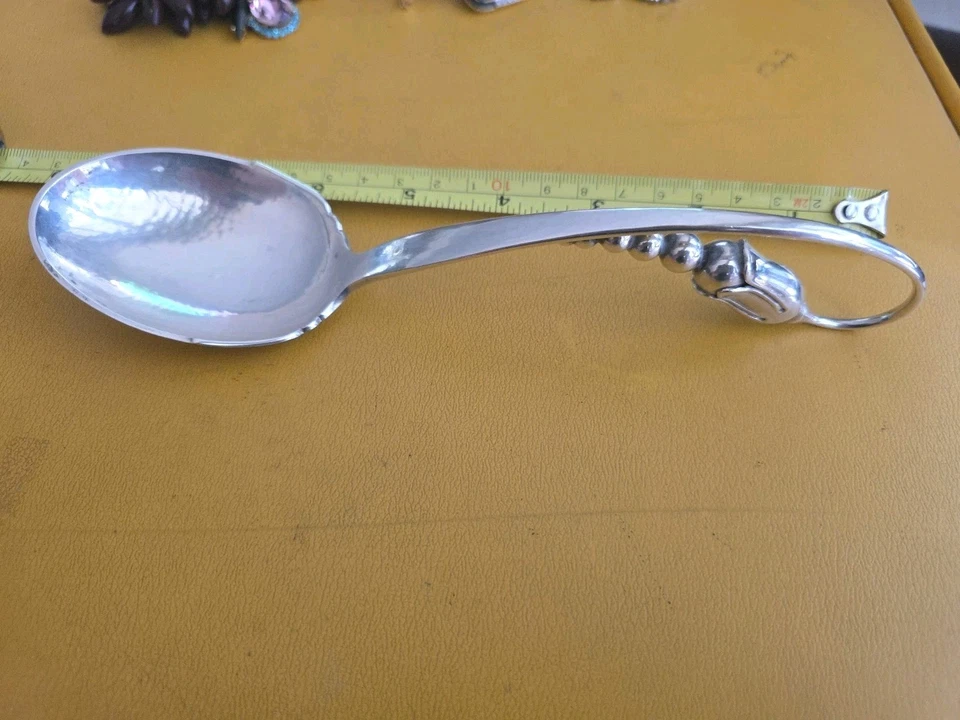 Ковш для соуса из чистого серебра Blossom от Orla Vagn Mogensen 8 1/4 дюйма - Изображение 2 из 4