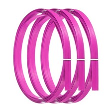 3pcs Bamboo Strips for Weaving 7/16" x 10 Ft Wicker Rattan Cane Reed, Rose Red