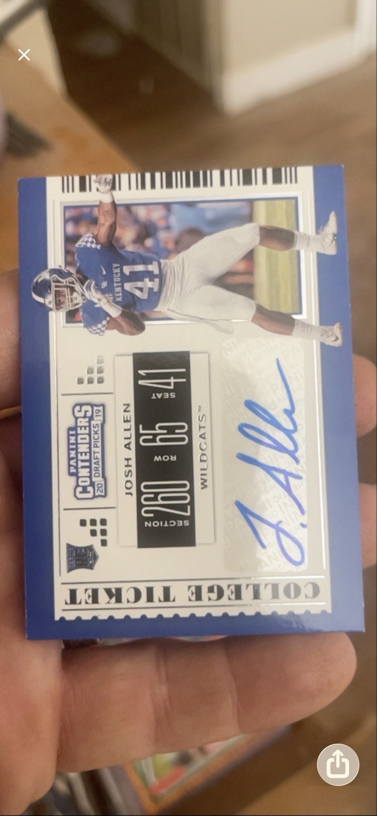 Josh Allen #182 Football Cards 2019 Panini Contenders Draft Picks trading card — raw and PSA graded price guide