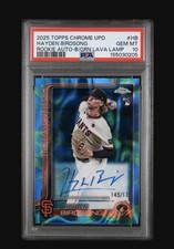 💎2025 Topps Chrome Update Hayden Birdsong /175 B/G Lava Lamp Auto PSA 10 POP 1