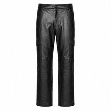 Bagatelle Biker Vegan Leather Cargo Pants Women Size Medium Goth Grunge Utility
