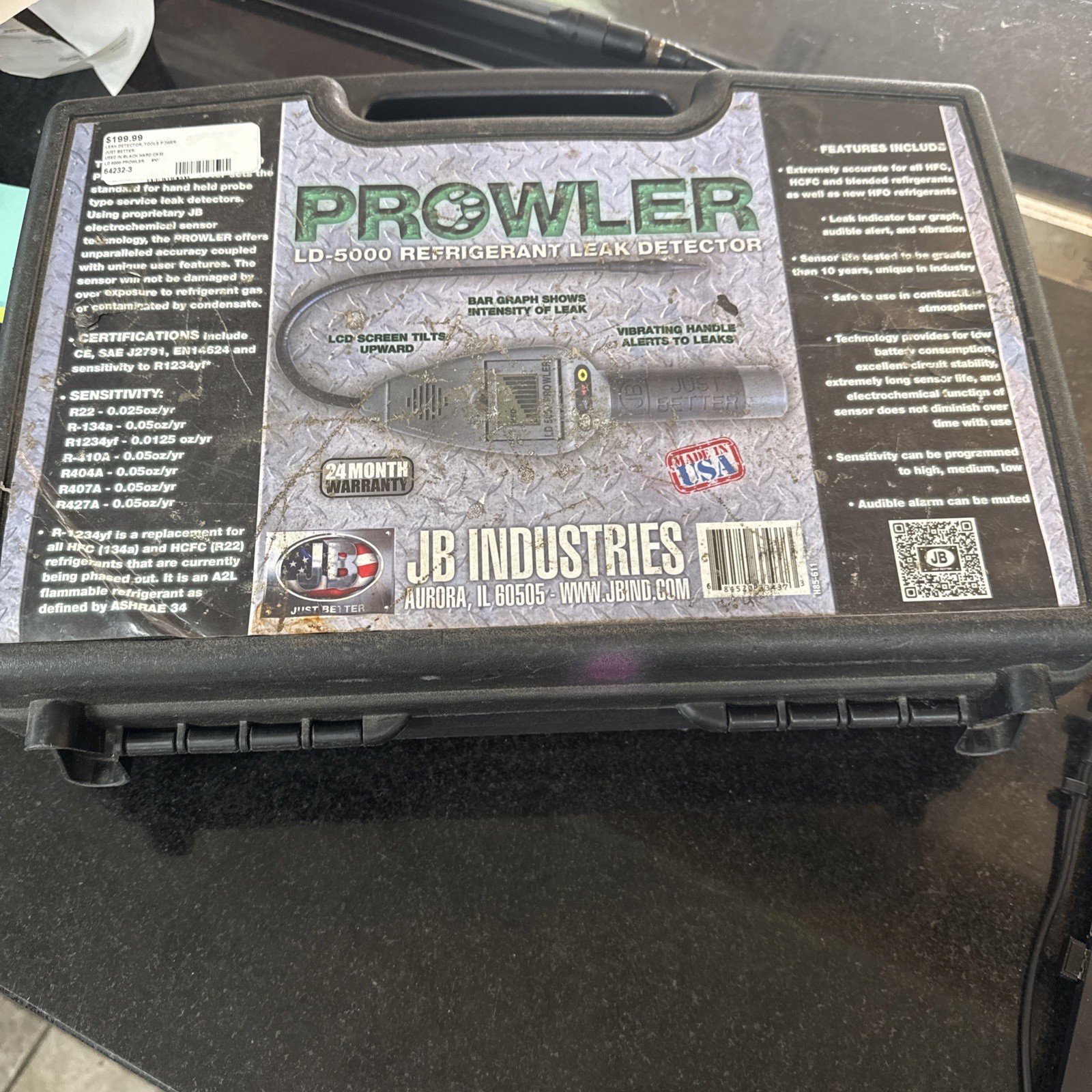 LEAK DETECTOR TOOLS-POWER JUST BETTER LD 5000 PROWLER, #NV; USED IN BL (64232-3)