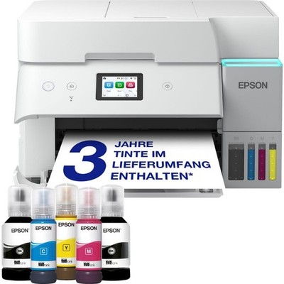 Epson EcoTank ET-4956 Multifunktionsdrucker Weiß Tintendruck WLAN  Printer