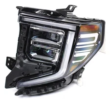 OEM Left Driver Side LED Headlamp For GMC Sierra 1500 Dark Chrome Bezel 85806488