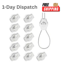 20Pcs M3 Stainless Steel Single Wire Rope Clips 1/16"-1/8" Cable Clamps