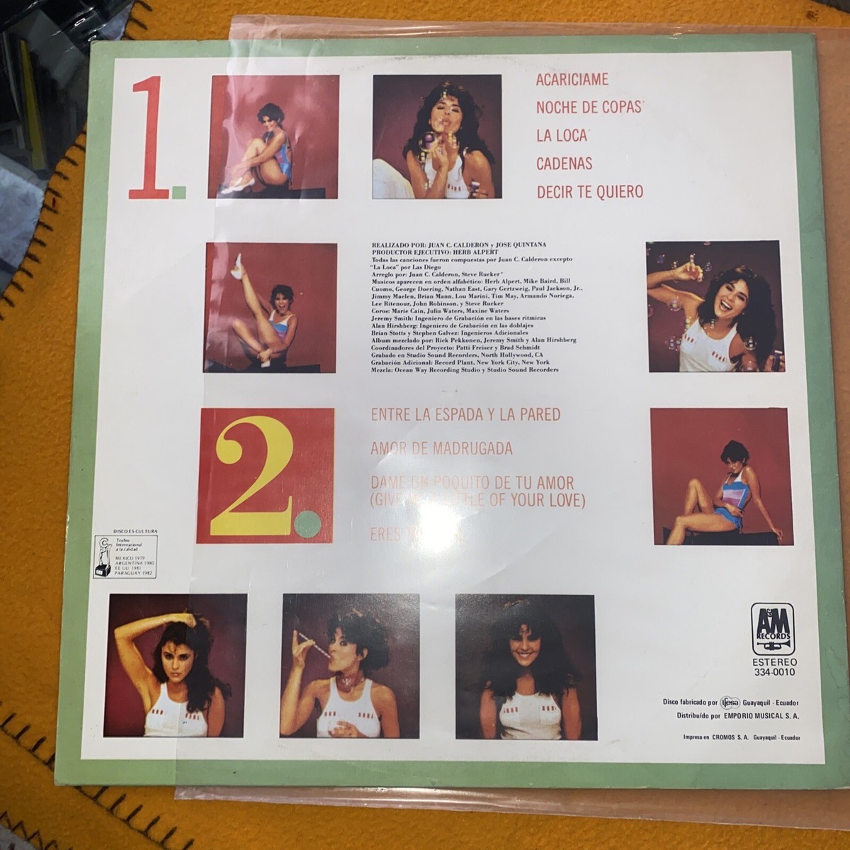 Maria Conchita Alonso - Maria Conchita Vinyl LP - 1984 A&M - Plays