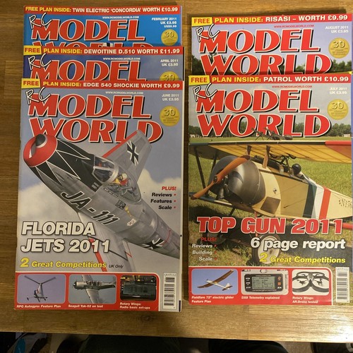 Radio Control Model Magazine, Feb, April, June, July, Aug 5 X Bundle