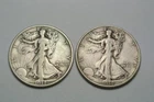 1918 & 1918-S Walking Liberty Half Dollars, VF Condition - C6585