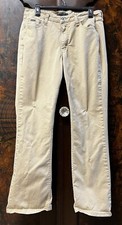 Lee Riders Denim Jeans Women Sz 12M/32W Stretch Instantly Slim Tan Beige Bootcut