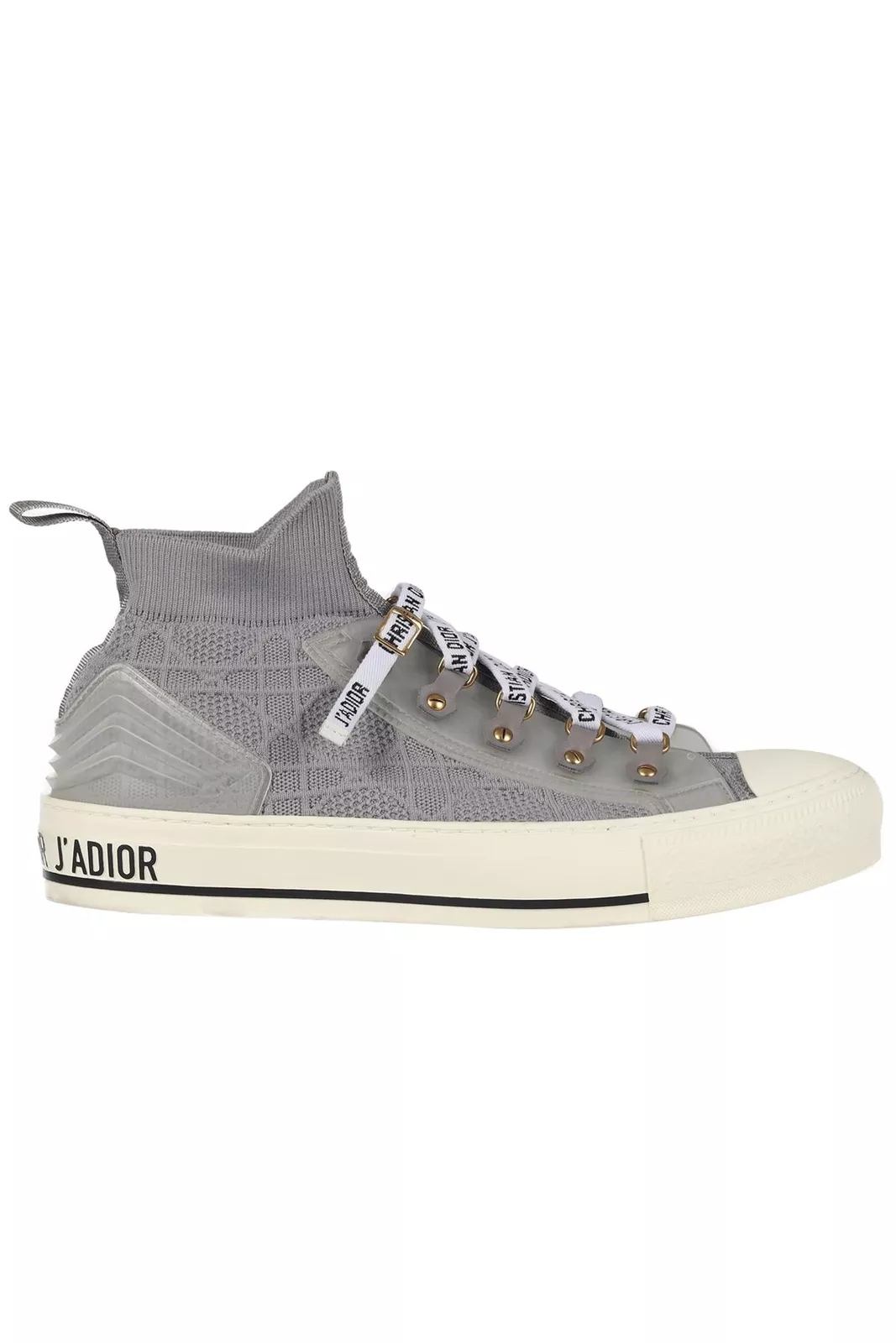 BASKETS EN TRICOT CHRISTIAN DIOR GRIS WALK'N'DIOR MACROCANNAGE EU 38,5 UK 5,5 US 8,5