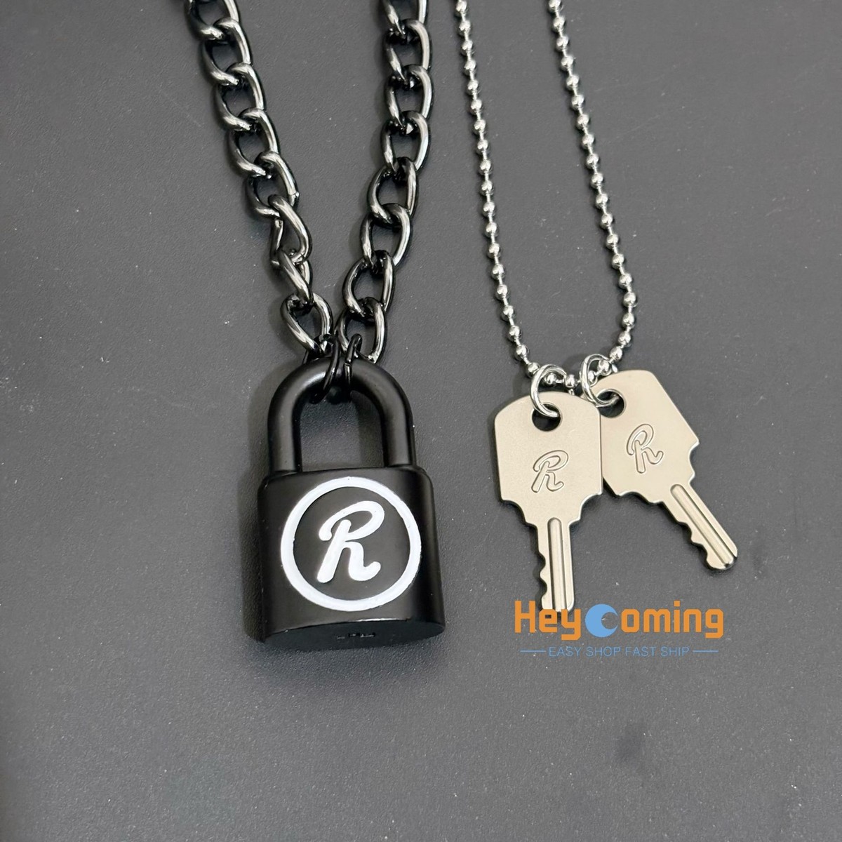 NANA Nanjing Lock Necklace Girl Matte Punk R Lock Couple Sweater