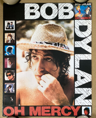 Bob Dylan Oh Mercy Poster Vintage 1980s Rock Music Memorabilia