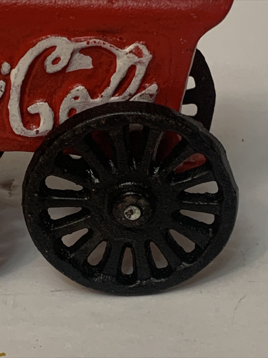 VINTAGE COCA COLA CAST IRON HORSE AND WAGON. VINTAGE COCA COLA