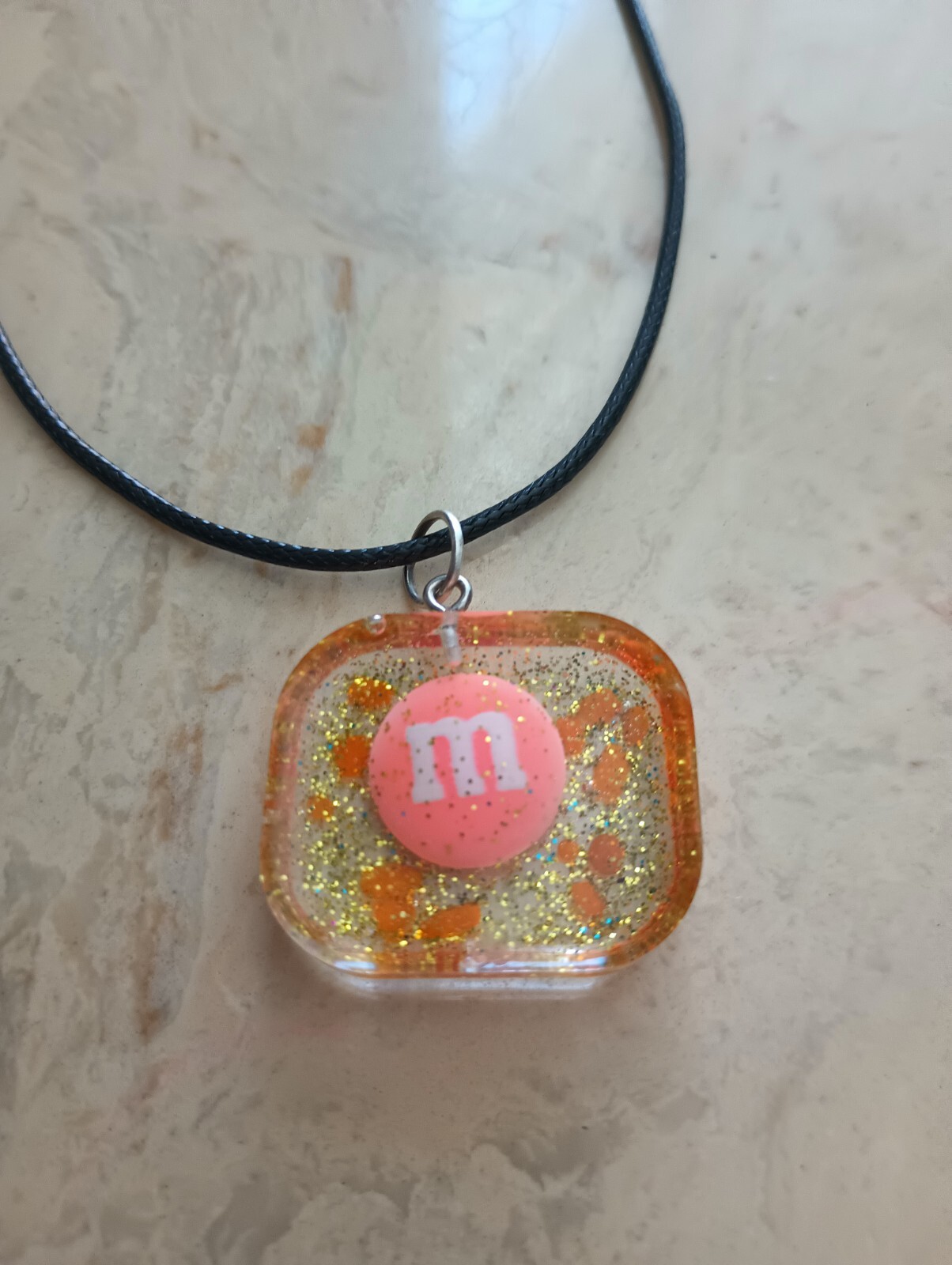 Handmade M And M Inspired Candy Resin Pendant