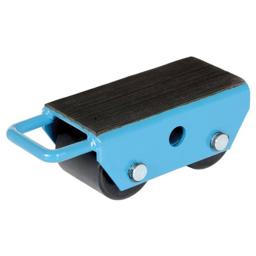 Vestil Fixed Machinery Skates 2.5Ton Capacity Steel 2-Wheels Solid Bottom Blue - Picture 2 of 3