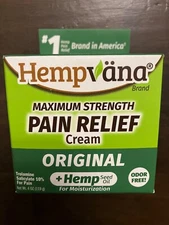Hempvana Maximum Strength Pain Relief Cream Original + Hemp Seed Oil 4 OZ