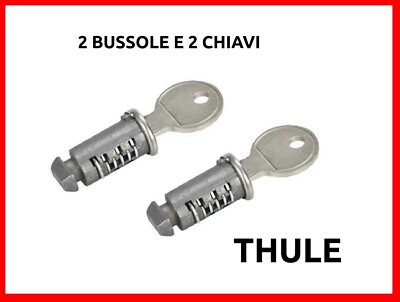 Set zwei 2 Buchsen Zylinder Schloss Thule für Box Fahrradträger Skiträger