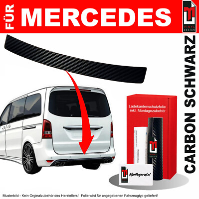 Lackschutzfolie Ladekantenschutz für Mercedes Vaneo W414 2001-2005 CarbonSchwarz