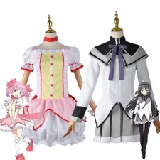 Puella Magi Madoka Magica Cosplay Kaname Madoka Akemi Homura Costume Skirt Wig