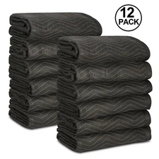 12  Moving Packing Blankets Ultra Thick Pro Furniture Shipping Pads 72" x 80" 