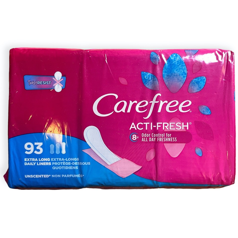 Carefree ActiFresh Extra Long Daily Panty Liners 93 Count Unscented eBay