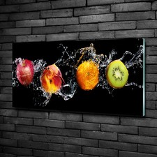 Glas-Bild Wandbilder Druck auf Glas 100x50 Deko Essen & Getränke Obst Wasser