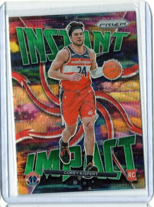 2021-22 Panini Prizm - Instant Impact Green Wave Prizm #14 Corey Kispert (RC)