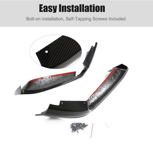 For Porsche 911 992 2019+ Dry Carbon Front Bumper Splitter Air Vent Cover Fins - Picture 5 of 12