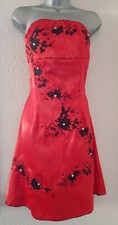 New Embellished Beaded strapless Red Black Party Evening Dress size 8