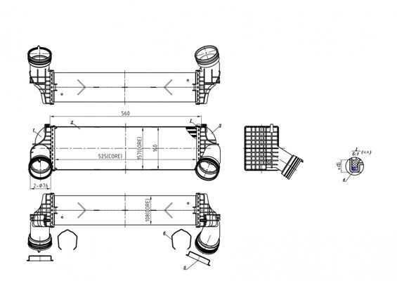 LadeluftküHler FüR BMW X5 (E70,F15,F85) X6 (E71,E72) (F16,F86)-image