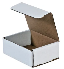 50 Pack - 5x4x2 White Corrugated Shipping Mailer Packing Box Boxes