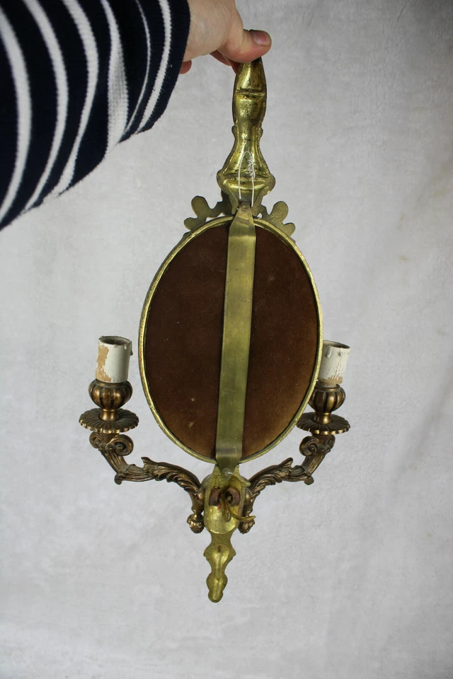 PAR de apliques de pared florales placa porcelana limoges franceses raros 1970  Foto 4 de 4